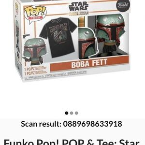 Funko Boba Fett Pop & Tee Set - Green and Red
